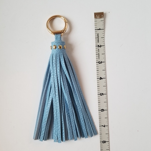 Blue leather tassel - Picture 4 of 5